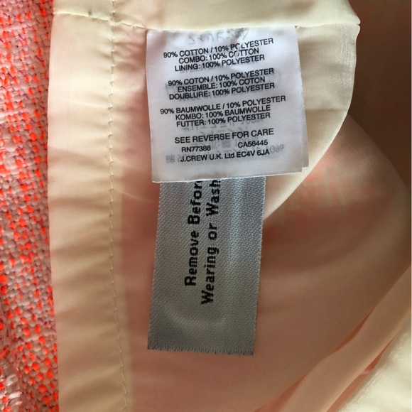 J. Crew Neon Orange Lace Detailed Mini Dress Size 2 - Picture 9 of 14